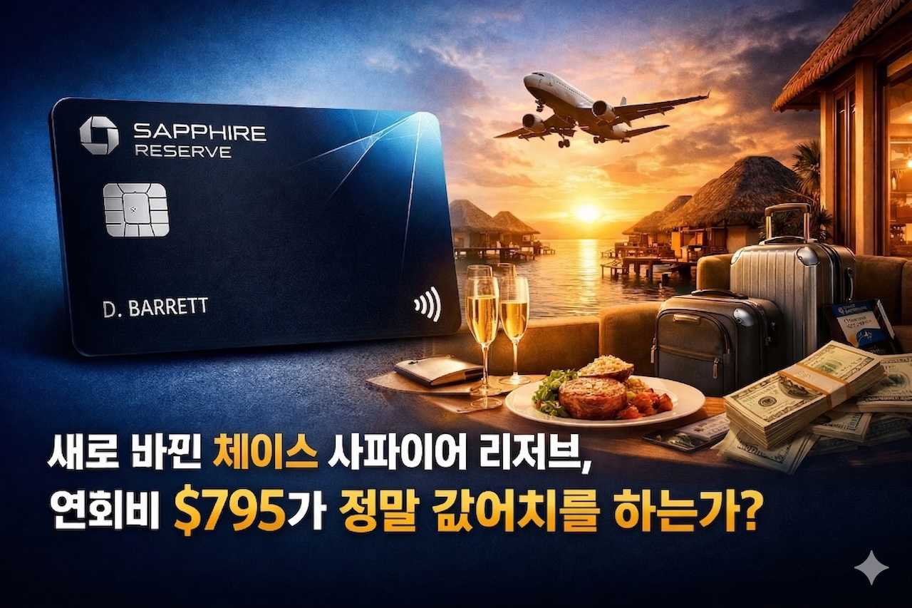 체이스 사파이어 리저브 카드 정리