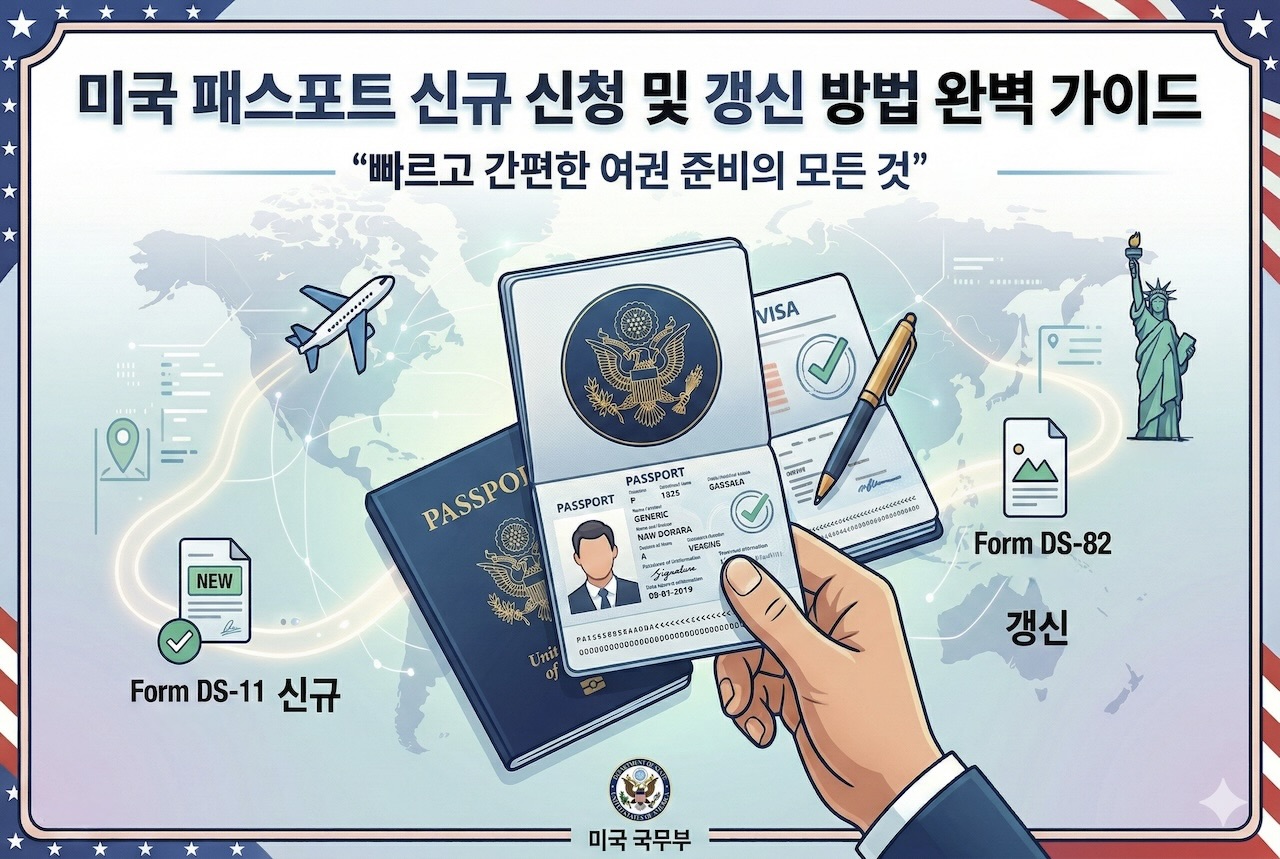 미국 패스포트 신규 신청 및 갱신