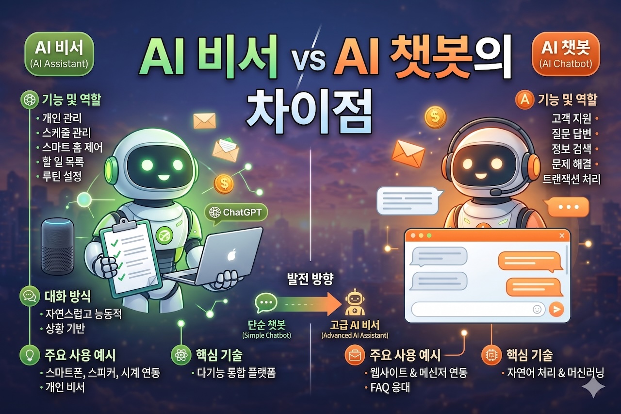 AI 비서와 챗봇의 다른점