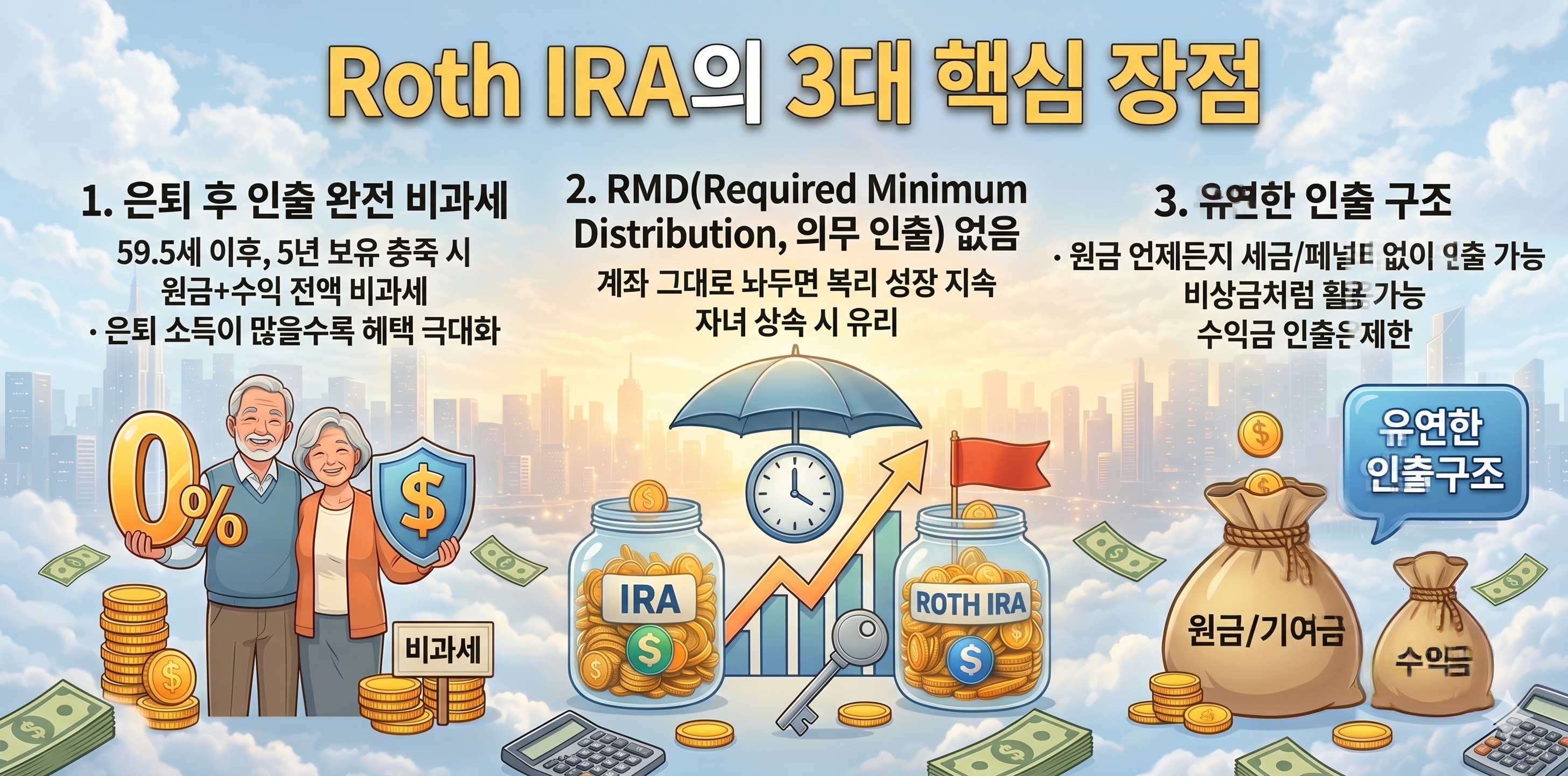 Roth IRA의 3대 핵심 장점