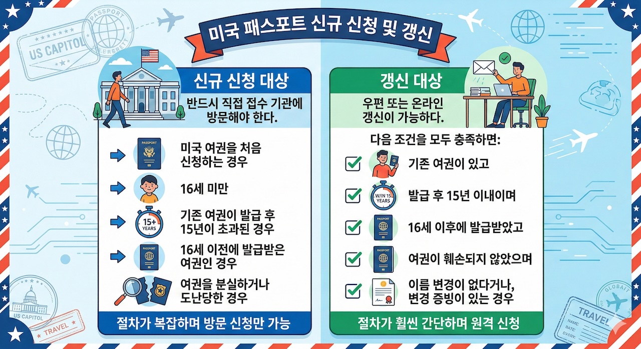 미국 패스포트 신규및 갱신